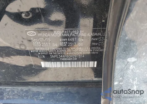 2016 Hyundai Sonata Limited from USA, damaged, VIN 5NPE34AF6GH297814